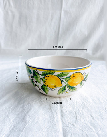 Sicilian Lemons Bowls, Set of 4