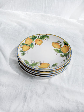 Sicilian Lemons Salad Plates, Set of 4